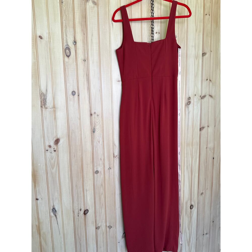 NWT Lulus Glamorous Disposition Rust Ruched Maxi Dress Holiday Party Size M - Picture 6 of 8